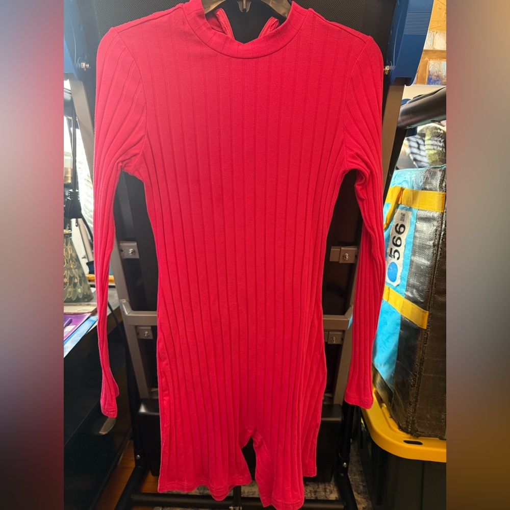 Long sleeve shorts jumpsuit